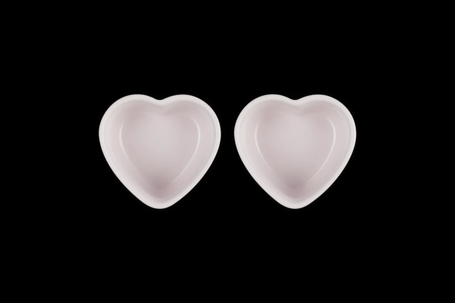 Stoneware Set of 2 Heart Ramekins