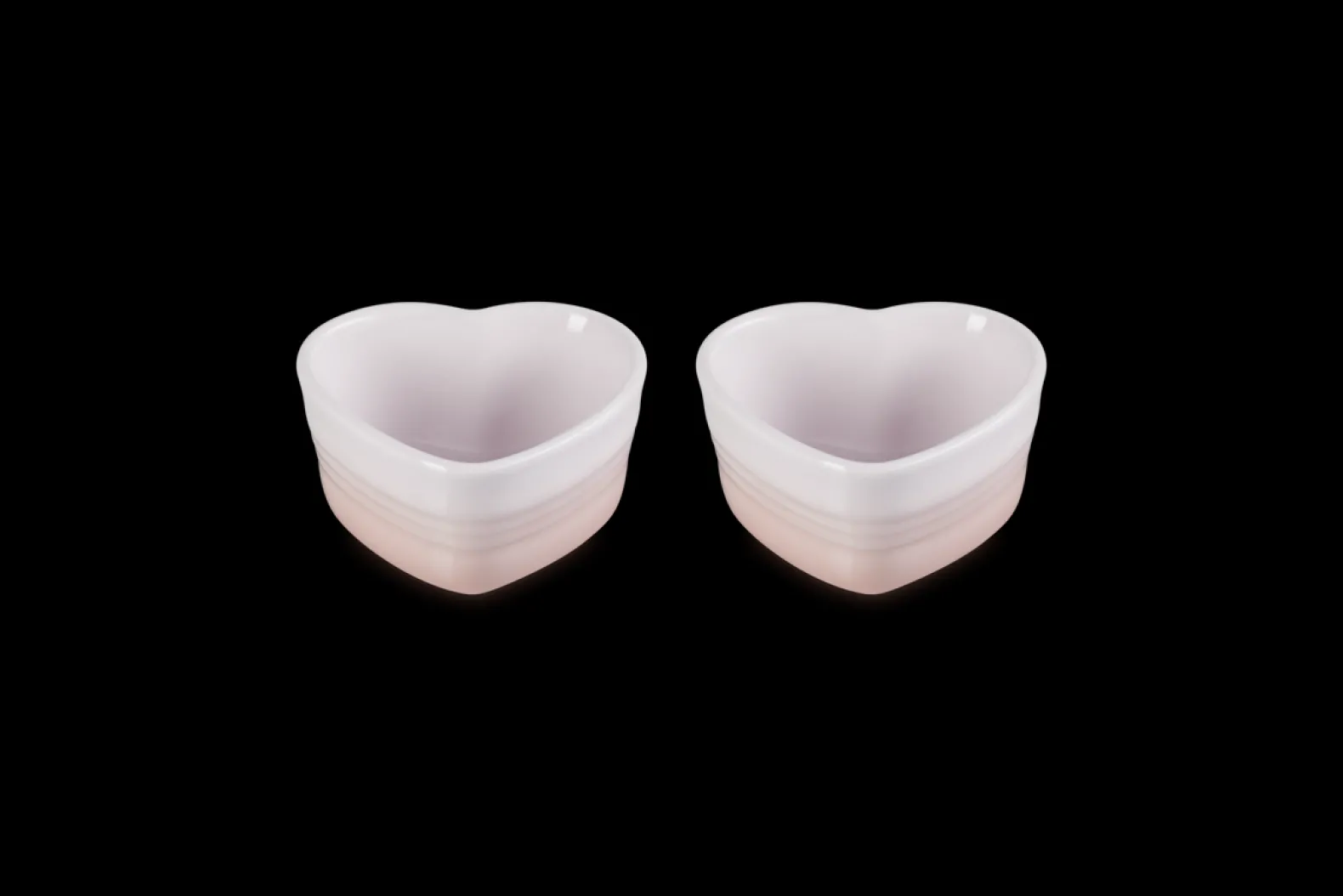 Stoneware Set of 2 Heart Ramekins