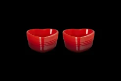 Stoneware Set of 2 Heart Ramekins