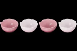 Stoneware Set of 4 Petal Bowls