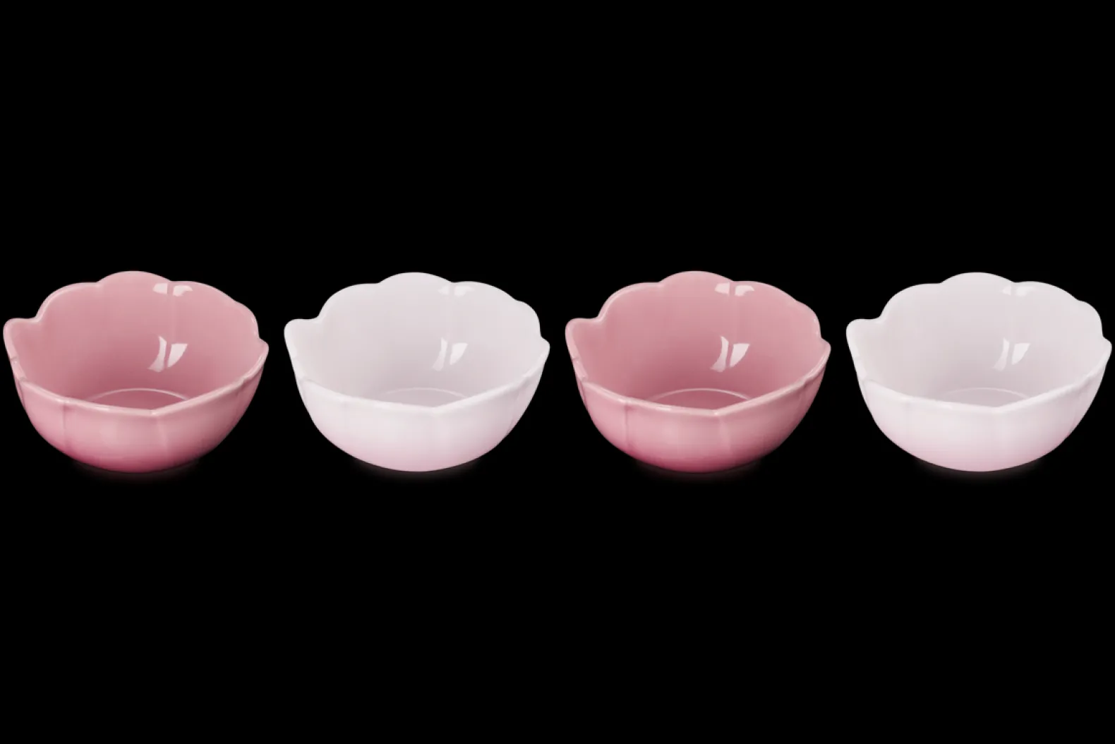 Stoneware Set of 4 Petal Bowls