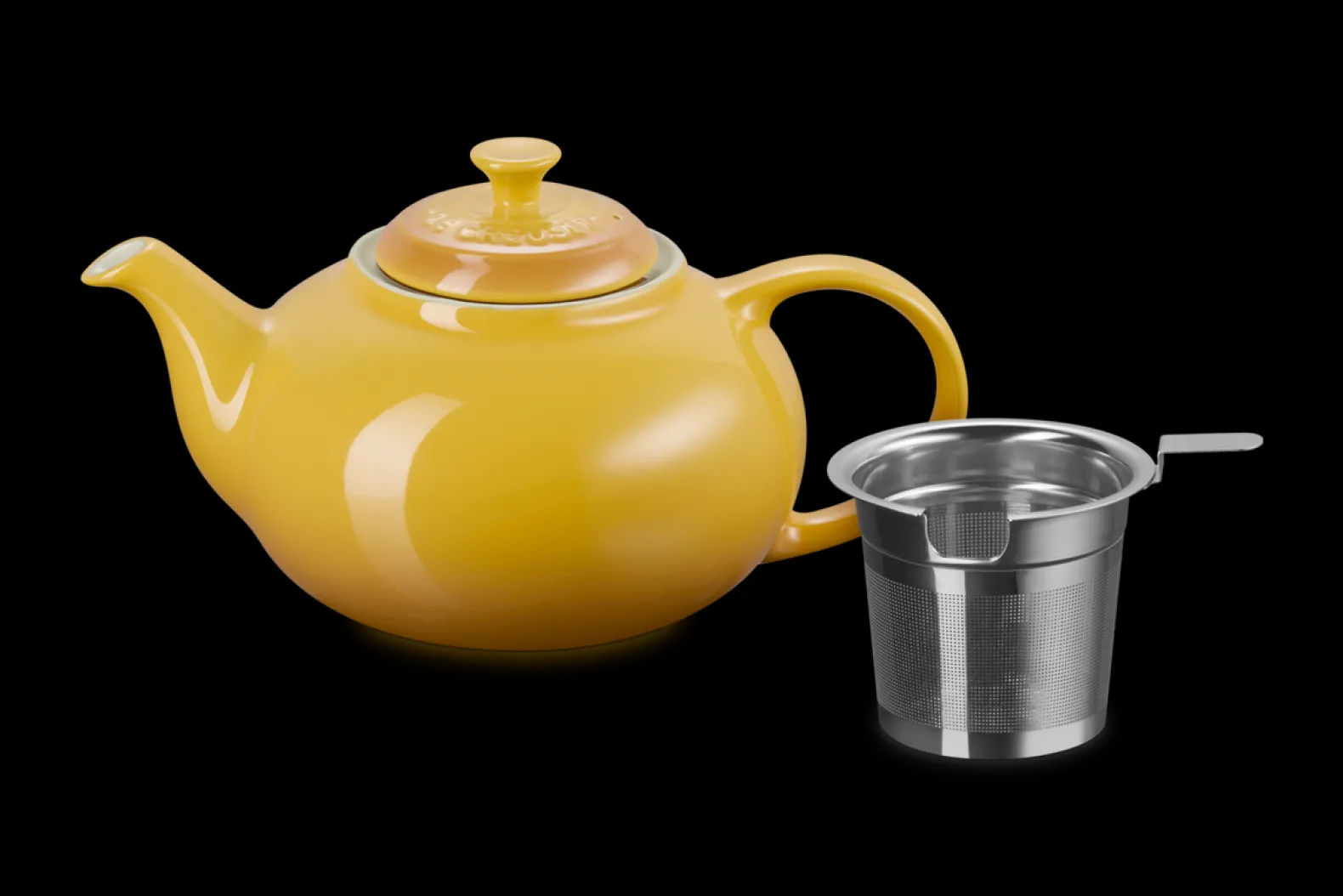 Stoneware Teapot with Stainless Steel Infuser