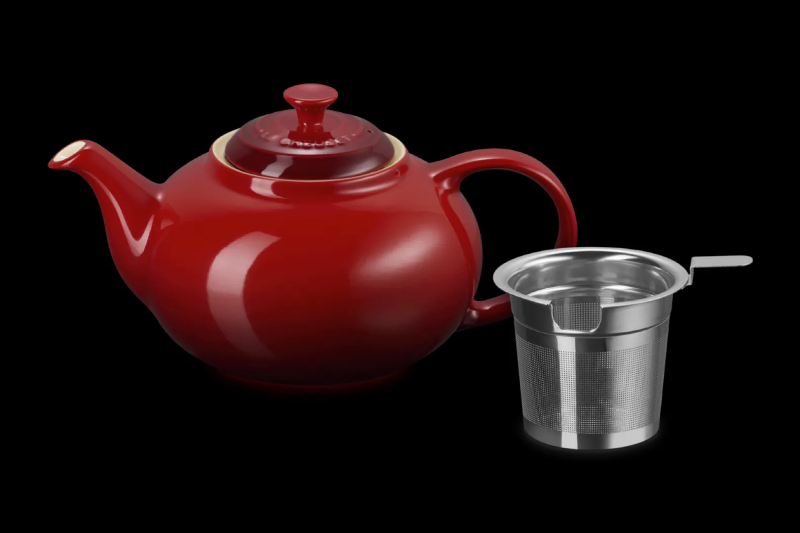Stoneware Teapot with Stainless Steel Infuser