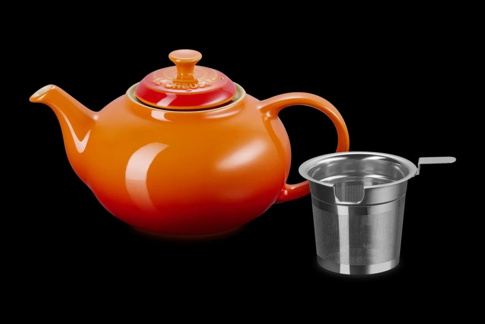 Stoneware Teapot with Stainless Steel Infuser