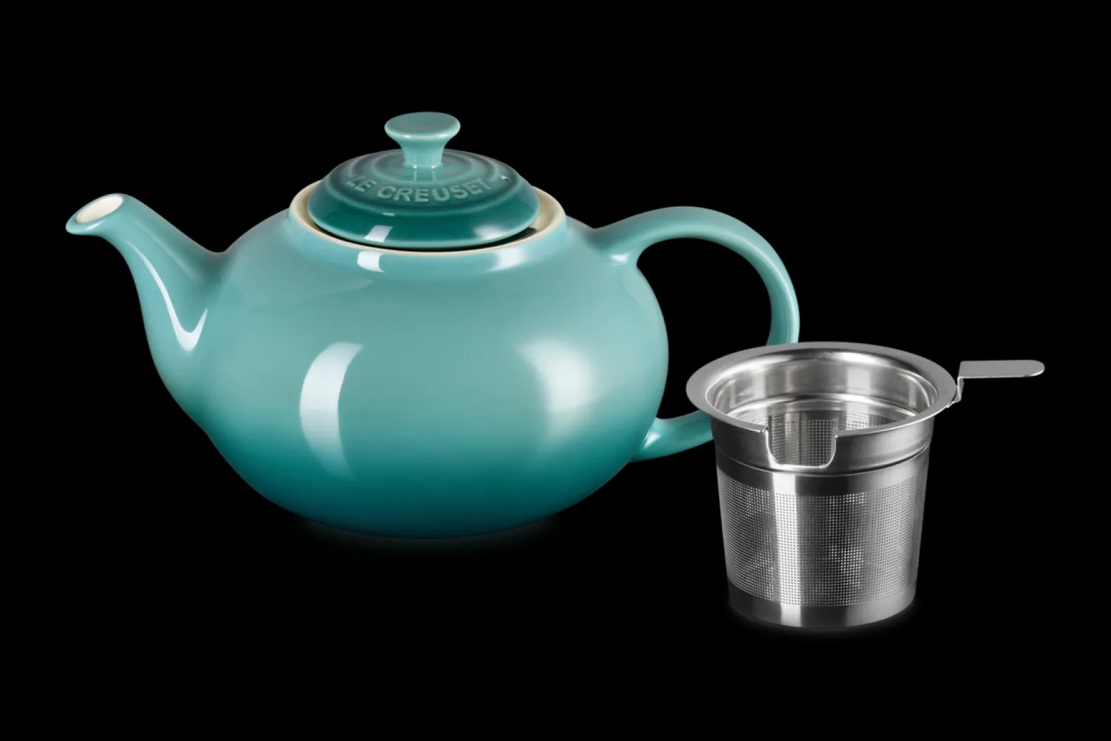 Stoneware Teapot with Stainless Steel Infuser