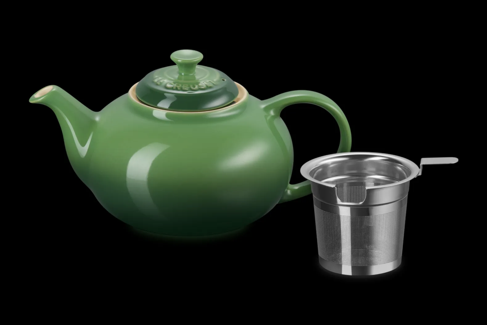 Stoneware Teapot with Stainless Steel Infuser