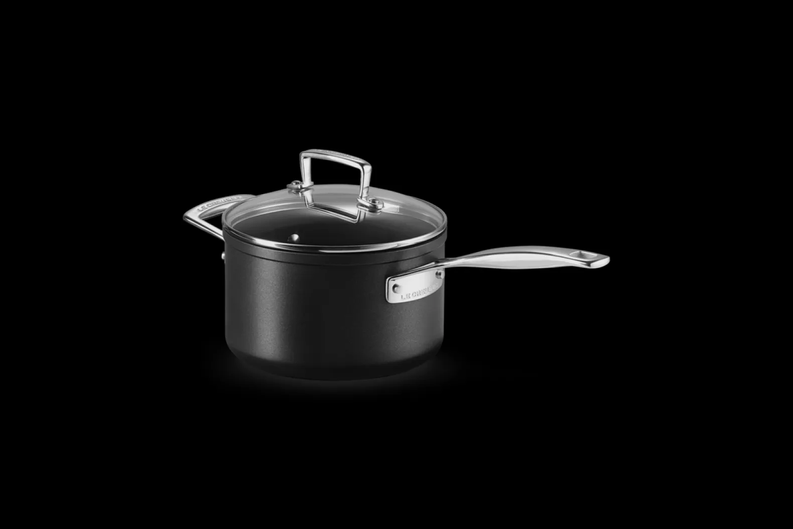 Toughened Non-Stick Saucepan with Glass Lid and Helper Handle