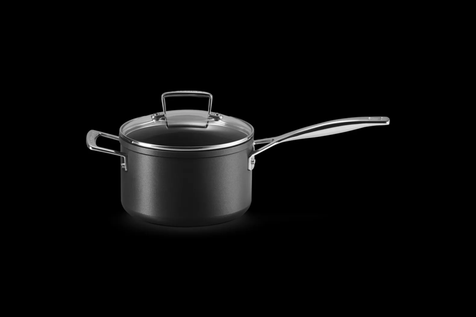 Toughened Non-Stick Saucepan with Glass Lid and Helper Handle