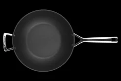 Toughened Non-Stick Stir-Fry Wok with Helper Handle