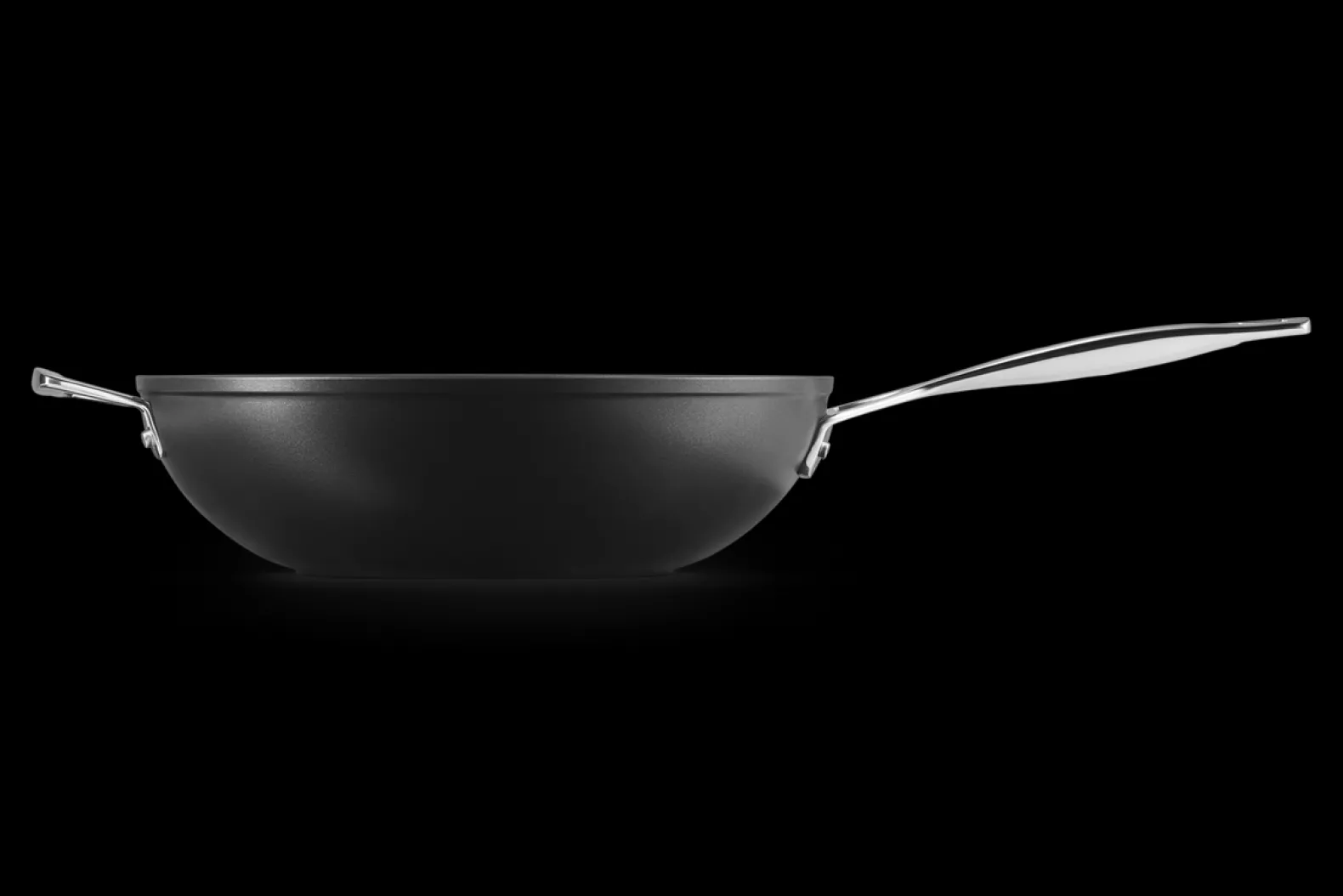 Toughened Non-Stick Stir-Fry Wok with Helper Handle